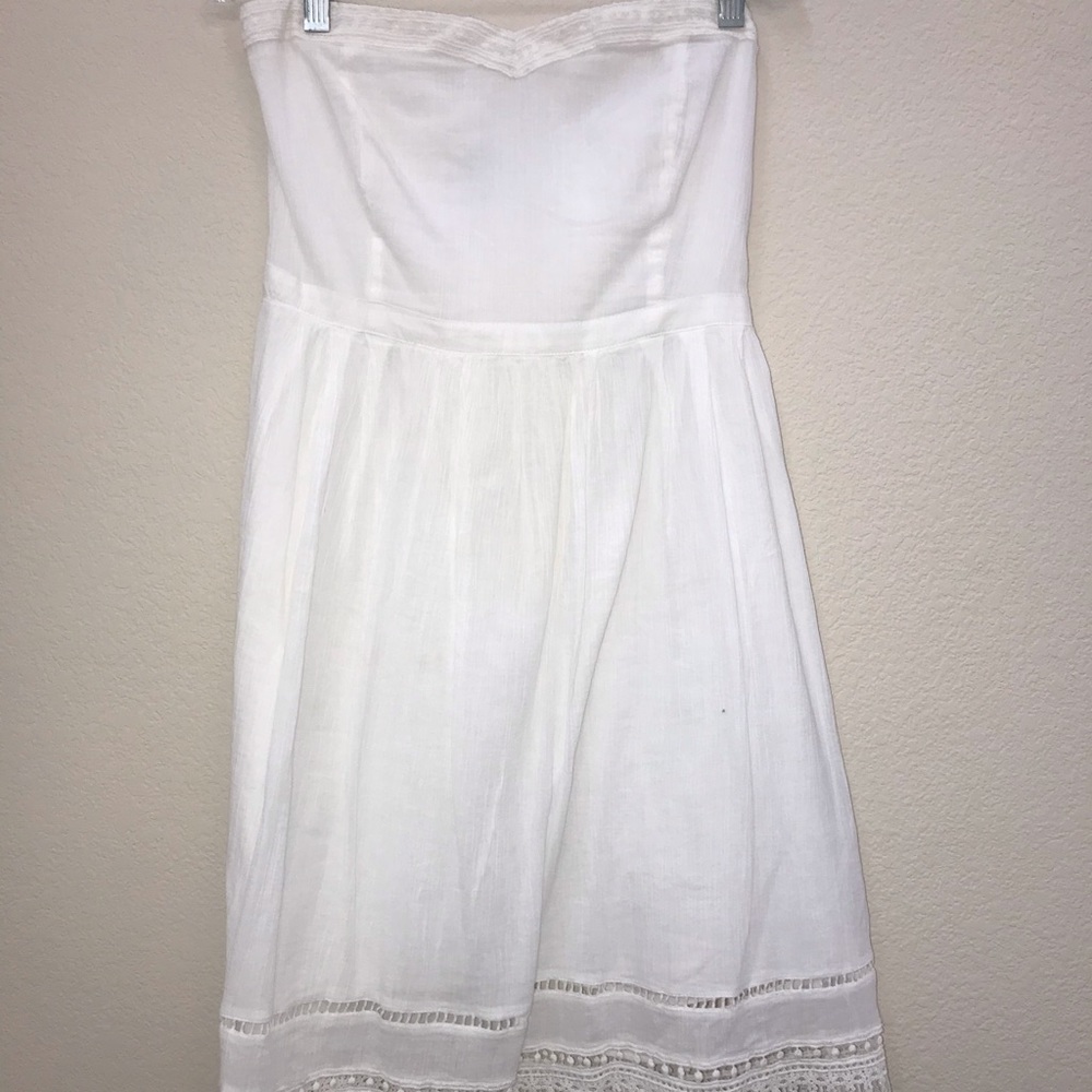 White mid length summer dress